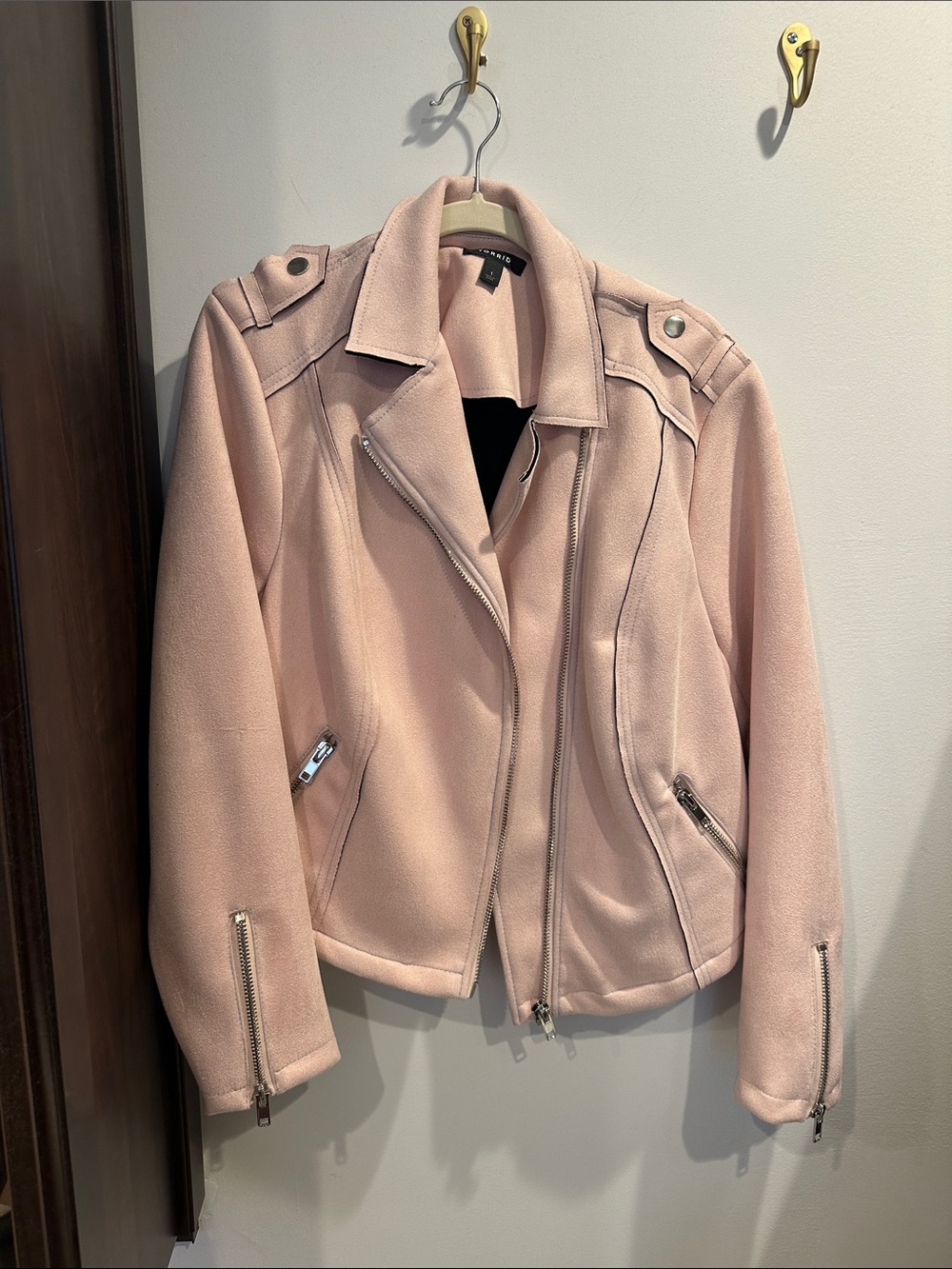 torrid Blush Pink Moto-Style Leather Jacket